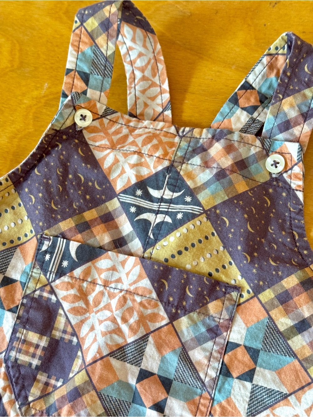 Kate Quinn Harvest Quilt Organic Cotton Overalls 18-24